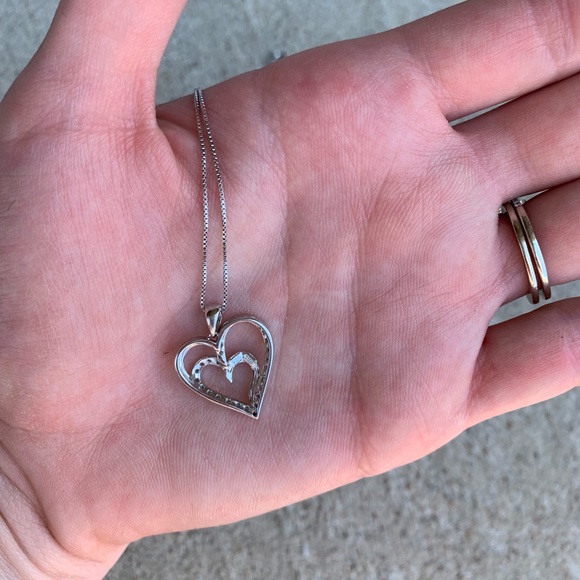 Kay Jewelers Double Heart Diamond Necklace - Picture 2 of 2